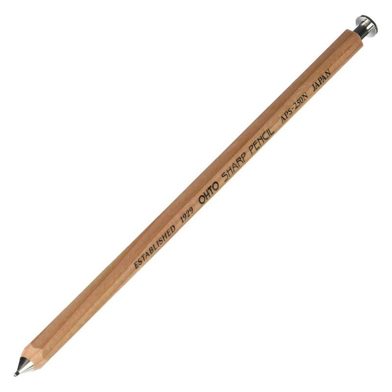 OHTO Mechanical Pencil Sharp Natural Wood Color 0.5mm, (APS-250N) - Image 1